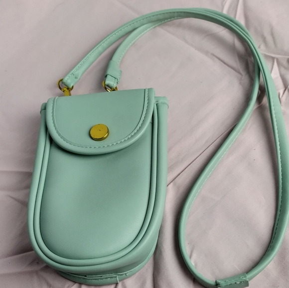 Anthropologie Cleo Crossbody Mint Ice Cream Small Purse/Phone Bag - Picture 11 of 16